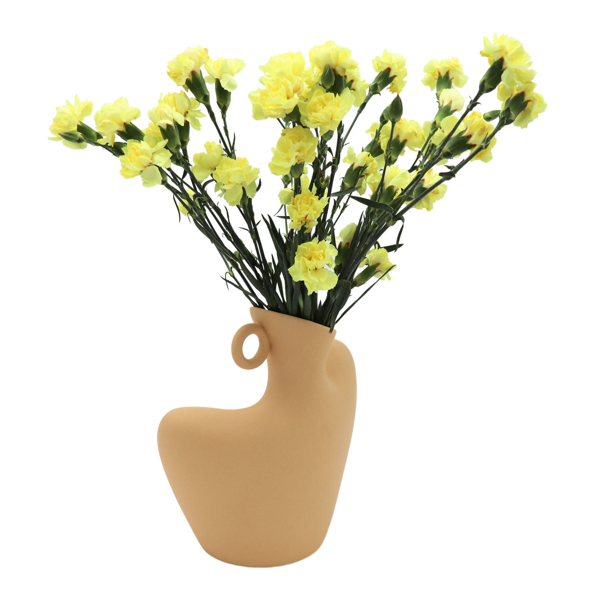 Cream Handle Muse Vase-Decorative vase-Parc Decor