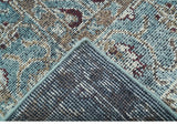 Crown Custom Made Traditional Design Blue Hand Knotted Wool Rug