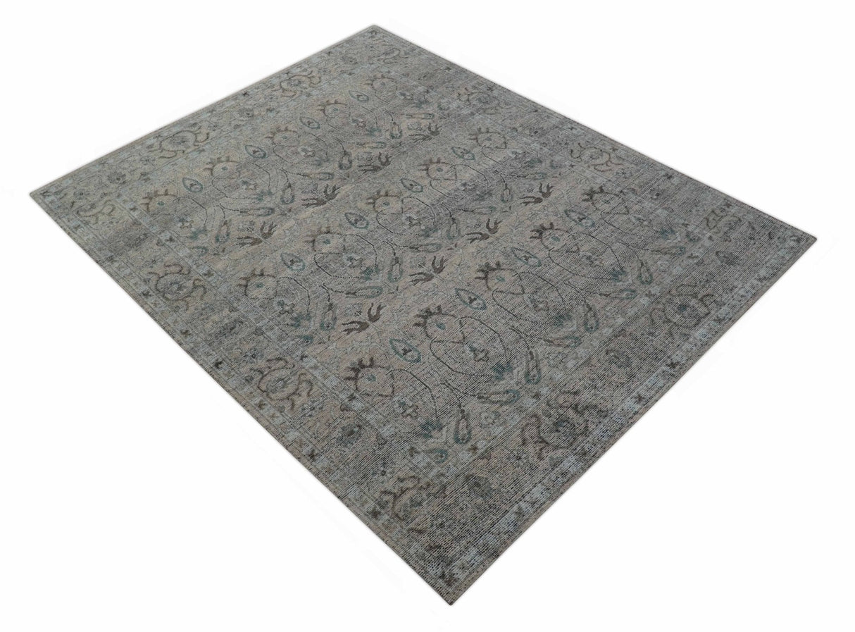 Crown Custom Made Traditional Design Pink Hand Knotted Wool Rug