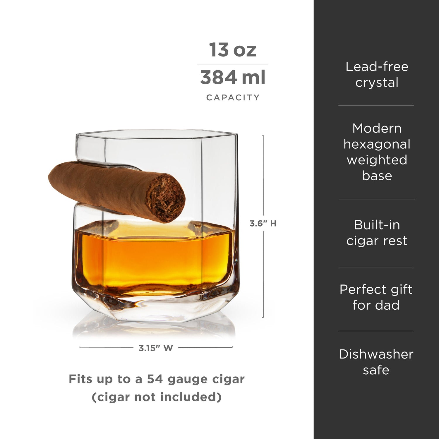 Crystal Cigar Glass-product_type::specialty_cocktail_drinkware-Parc Decor