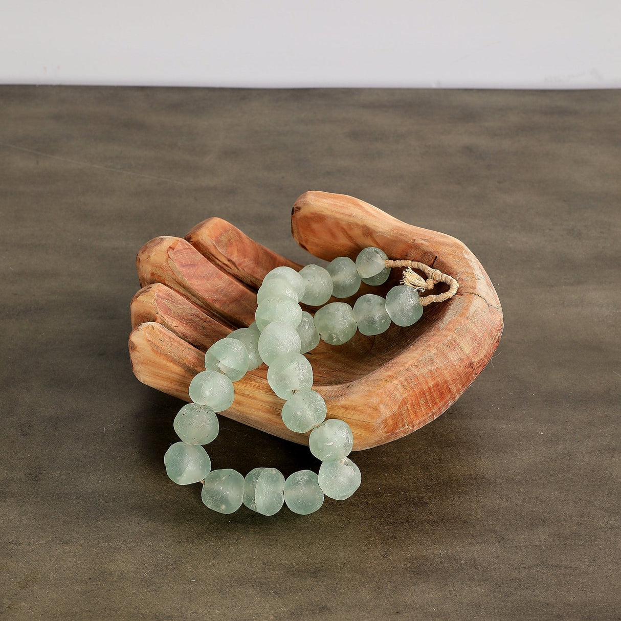 Cupped Hand Natural Eucalyptus Wood Bowl Sculpture