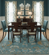 Custom Made Antique Blue Traditional Oushak Design Hand Knotted Wool Area Rug