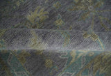 Custom Made Antique look Plum and Brown Hand Knotted Traditional Oushak Wool Area Rug