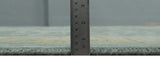 Custom Made Antique Style Hand Knotted Gray and Beige Floral Wool Rug