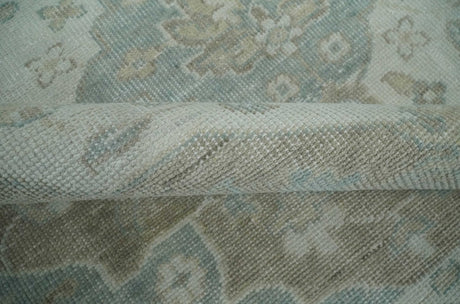 Custom Made Antique Style Neutral Ivory and Camel Custom Made wool Area Rug