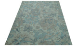 Custom Made Beige And Brown Traditional Floral Pattern Hand Tufted Wool Area Rug