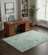 Custom Made Beige And Brown Traditional Floral Pattern Hand Tufted Wool Area Rug