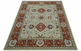 Custom Made Beige And Brown Traditional Oriental Design Hand Tufted Wool Area Rug