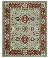 Custom Made Beige And Brown Traditional Oriental Design Hand Tufted Wool Area Rug