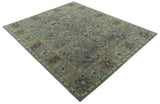 Custom Made Beige and peac Traditional Oushak Design Hand Tufted Wool Rug