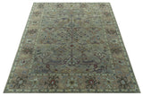 Custom Made Beige and peac Traditional Oushak Design Hand Tufted Wool Rug