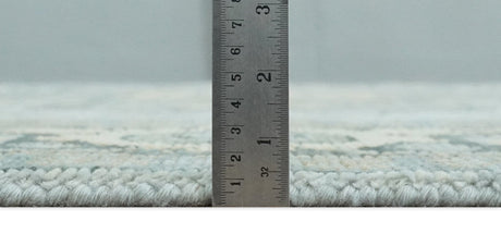 Custom made Beige, Gray and Charcoal Hand Knotted Traditional Heriz Wool Rug