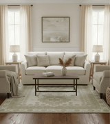 Custom Made Beige Traditional Turkish Design Hand knotted Wool Area Rug