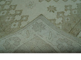 Custom Made Beige Traditional Turkish Design Hand knotted Wool Area Rug