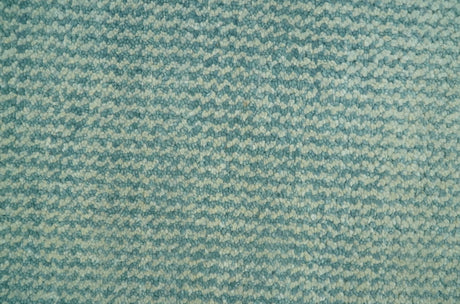 Custom Made Blue and Beige Stripes Design Contemporary Hand Knotted wool Area Rug