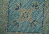 Custom Made Blue And Beige Turkish Design Hand knotted Wool Area Rug
