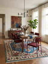 Custom Made Blue and Ivory Medallion Hand knotted Traditional wool Area Rug