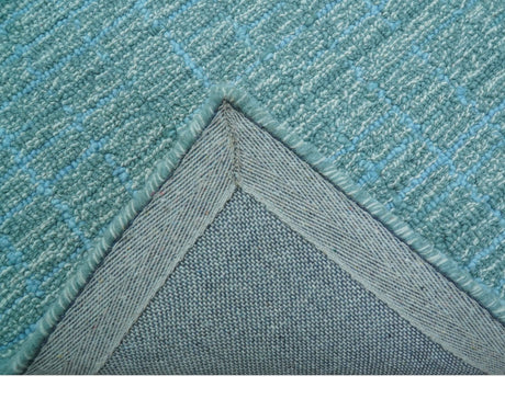 Custom Made Blue Modern Style Hand Tufted Wool Rug