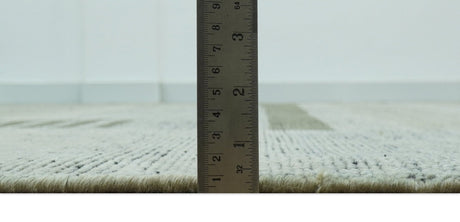 Custom Made Brown and Beige Contemporary Design Hand knotted Wool Area Rug