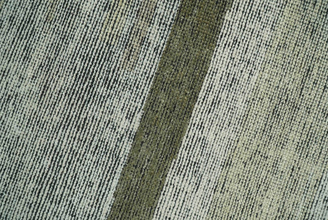 Custom Made Brown and Beige Contemporary Design Hand knotted Wool Area Rug