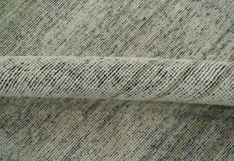 Custom Made Brown and Beige Contemporary Design Hand knotted Wool Area Rug
