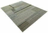Custom Made Brown and Beige Contemporary Design Hand knotted Wool Area Rug