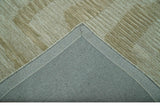 Custom Made brown And Ivory Modern Abstract Pattern Hand Tufted Wool Area Rug