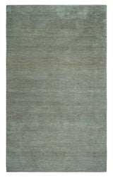 Custom Made Contemporary Blue and Brown Hand Knotted wool Area Rug