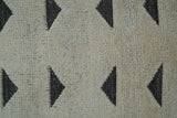 Custom Made Contemporary Design Black And Beige Hand knotted wool Area Rug