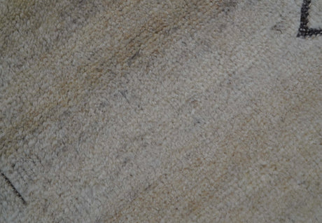 Custom Made Contemporary Design Black And Beige Hand knotted wool Area Rug