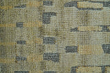 Custom Made Contemporary Design Gray And wheat Hand knotted wool Area Rug