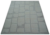 Custom Made Contemporary Gray Hand Knotted Wool Area Rug