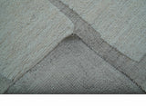 Custom Made Contemporary Gray Hand Knotted Wool Area Rug