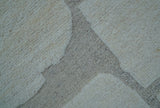 Custom Made Contemporary Gray Hand Knotted Wool Area Rug