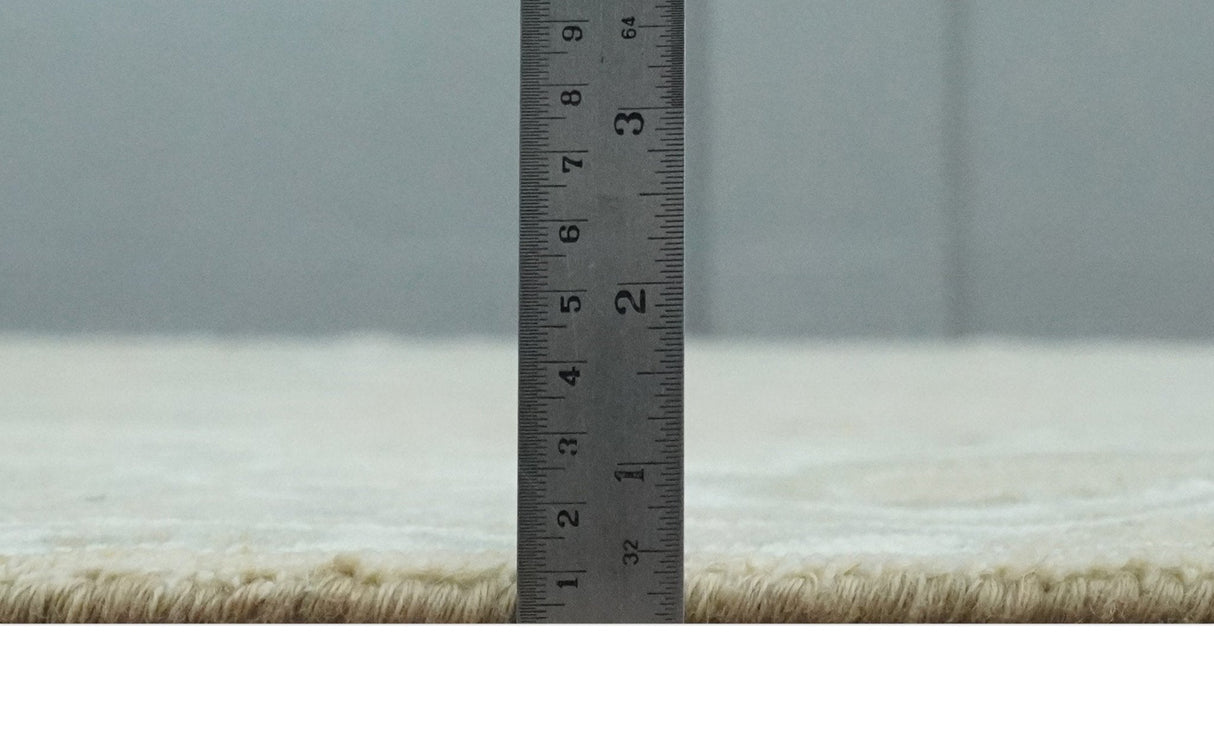 Custom Made Earthy Hand Knotted Beige and Ivory Traditional Multi Size Wool Area Rug-Area Rug-Parc Decor