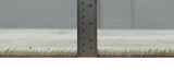 Custom Made Earthy Hand Knotted Ivory, Charcoal and Beige Wool Area Rug