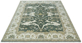 Custom Made Emerald Green Fine Hand knotted Wool Traditional Oushak Area Rug