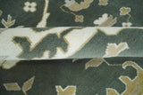 Custom Made Emerald Green Fine Hand knotted Wool Traditional Oushak Area Rug