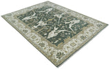 Custom Made Emerald Green Fine Hand knotted Wool Traditional Oushak Area Rug