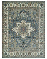 Custom Made Fine Knots Hand Knotted Ivory, Taupe and Olive Traditional Wool Rug