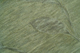 Custom Made Floral Olive Green Hand Tufted Wool Area Rug