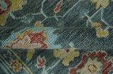 Custom Made Gray and Beige Hand knotted Traditional Oushak Multi Size wool Area Rug