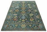 Custom Made Gray and Beige Hand knotted Traditional Oushak Multi Size wool Area Rug