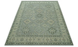 Custom Made Gray And Ivory Traditional Turkish Design Hand knotted Wool Area Rug