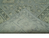 Custom Made Gray And Ivory Traditional Turkish Design Hand knotted Wool Area Rug