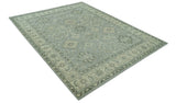 Custom Made Gray And Ivory Traditional Turkish Design Hand knotted Wool Area Rug
