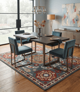 Custom Made Gray, Rust and Peach Traditional Medallion Mamluk Design wool Rug