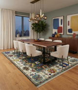 Custom Made Green and Ivory Colorful Hand knotted Traditional Oushak wool Area Rug