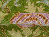 Custom Made Green And Pink Traditional Donegal Design Hand Knotted wool area rug