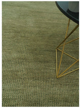 Custom Made Hand Knotted Blue and Brown Stripes Design Contemporary Area Rug
